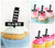 TA0404 Pisa Tower Silhouette Party Wedding Birthday Acrylic Cupcake Toppers Decor 10 pcs
