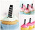 TA0404 Pisa Tower Silhouette Party Wedding Birthday Acrylic Cupcake Toppers Decor 10 pcs