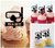 TA0420 Snorkel Silhouette Party Wedding Birthday Acrylic Cupcake Toppers Decor 10 pcs