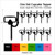 TA0420 Snorkel Silhouette Party Wedding Birthday Acrylic Cupcake Toppers Decor 10 pcs