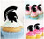 TA0425 Roman Spartan Sparta Helmet Silhouette Party Wedding Birthday Acrylic Cupcake Toppers Decor 10 pcs