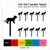 TA0518 Baby Lion Silhouette Party Wedding Birthday Acrylic Cupcake Toppers Decor 10 pcs