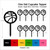 TA0521 Basketball Silhouette Party Wedding Birthday Acrylic Cupcake Toppers Decor 10 pcs