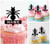 TA0523 Black Ant Silhouette Party Wedding Birthday Acrylic Cupcake Toppers Decor 10 pcs