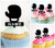 TA0524 Boxing Glove Silhouette Party Wedding Birthday Acrylic Cupcake Toppers Decor 10 pcs