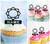 TA0528 Buddhism Lotus Flower Silhouette Party Wedding Birthday Acrylic Cupcake Toppers Decor 10 pcs