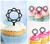 TA0528 Buddhism Lotus Flower Silhouette Party Wedding Birthday Acrylic Cupcake Toppers Decor 10 pcs