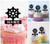 TA0529 Buddhism Symbol Wheel Dharma Silhouette Party Wedding Birthday Acrylic Cupcake Toppers Decor 10 pcs