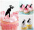 TA0533 Carrot Silhouette Party Wedding Birthday Acrylic Cupcake Toppers Decor 10 pcs