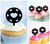 TA0538 Casino Coin Silhouette Party Wedding Birthday Acrylic Cupcake Toppers Decor 10 pcs