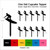 TA0563 Extreme Surf Surfing Silhouette Party Wedding Birthday Acrylic Cupcake Toppers Decor 10 pcs