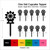 TA0568 Ferris Wheel Amusement Park Silhouette Party Wedding Birthday Acrylic Cupcake Toppers Decor 10 pcs