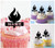 TA0569 Fire Flame Silhouette Party Wedding Birthday Acrylic Cupcake Toppers Decor 10 pcs