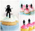 TA0584 Halloween Voodoo Doll Silhouette Party Wedding Birthday Acrylic Cupcake Toppers Decor 10 pcs