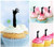 TA0588 Hand Bye Bye Silhouette Party Wedding Birthday Acrylic Cupcake Toppers Decor 10 pcs