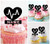 TA0593 Heartbeat Heart Rate Silhouette Party Wedding Birthday Acrylic Cupcake Toppers Decor 10 pcs