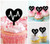 TA0593 Heartbeat Heart Rate Silhouette Party Wedding Birthday Acrylic Cupcake Toppers Decor 10 pcs