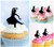 TA0598 Indian Dance Silhouette Party Wedding Birthday Acrylic Cupcake Toppers Decor 10 pcs