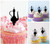 TA0599 Indian Jar Silhouette Party Wedding Birthday Acrylic Cupcake Toppers Decor 10 pcs