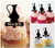 TA0602 Jar Silhouette Party Wedding Birthday Acrylic Cupcake Toppers Decor 10 pcs