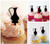 TA0602 Jar Silhouette Party Wedding Birthday Acrylic Cupcake Toppers Decor 10 pcs