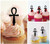 TA0606 Kemetism Ankh Egypt Symbol of Life Silhouette Party Wedding Birthday Acrylic Cupcake Toppers Decor 10 pcs