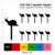 TA0640 Snail Silhouette Party Wedding Birthday Acrylic Cupcake Toppers Decor 10 pcs