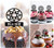 TA0647 Star of Ishtar Babylon Mesopotamian Silhouette Party Wedding Birthday Acrylic Cupcake Toppers Decor 10 pcs