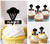 TA0666 Yummy Ice Cream Cone Silhouette Party Wedding Birthday Acrylic Cupcake Toppers Decor 10 pcs