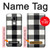 S2842 Black and White Buffalo Check Pattern Case For LG G7 ThinQ