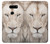 S2399 White Lion Face Case For LG V30, LG V30 Plus, LG V30S ThinQ, LG V35, LG V35 ThinQ