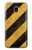 S2231 Yellow and Black Line Hazard Striped Case For Samsung Galaxy J3 (2018), J3 Star, J3 V 3rd Gen, J3 Orbit, J3 Achieve, Express Prime 3, Amp Prime 3
