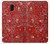S3354 Red Classic Bandana Case For Samsung Galaxy J6 (2018)