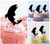 TA0689 Japan Koi Sushi Fish Silhouette Party Wedding Birthday Acrylic Cupcake Toppers Decor 10 pcs