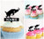 TA0714 Jumping Goat Silhouette Party Wedding Birthday Acrylic Cupcake Toppers Decor 10 pcs
