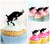TA0714 Jumping Goat Silhouette Party Wedding Birthday Acrylic Cupcake Toppers Decor 10 pcs