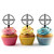 TA0743 Gun Shooting Target Circle Silhouette Party Wedding Birthday Acrylic Cupcake Toppers Decor 10 pcs
