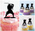 TA0769 Japan Samurai Silhouette Party Wedding Birthday Acrylic Cupcake Toppers Decor 10 pcs