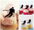 TA0850 Mountain Skiing Silhouette Party Wedding Birthday Acrylic Cupcake Toppers Decor 10 pcs