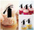 TA0852 Fire Extinguisher Equipment Silhouette Party Wedding Birthday Acrylic Cupcake Toppers Decor 10 pcs
