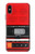 S3204 Red Cassette Recorder Graphic Case For iPhone X, iPhone XS
