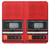 S3204 Red Cassette Recorder Graphic Case For iPhone X, iPhone XS