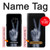 S3101 X-ray Peace Sign Fingers Case For Samsung Galaxy A8 (2018)