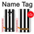 S2297 Black and White Vertical Stripes Case For LG G8 ThinQ
