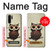 S0360 Coffee Owl Case For Huawei P30 Pro