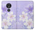 S2361 Purple White Flowers Case For Motorola Moto G7 Play