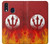 S2803 Fire Red Devil Spear Symbol Case For Samsung Galaxy A40