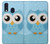 S3029 Cute Blue Owl Case For Samsung Galaxy A40
