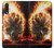 S0863 Hell Fire Skull Case For Samsung Galaxy A70