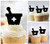 TA0885 Mortar Pestle Silhouette Party Wedding Birthday Acrylic Cupcake Toppers Decor 10 pcs